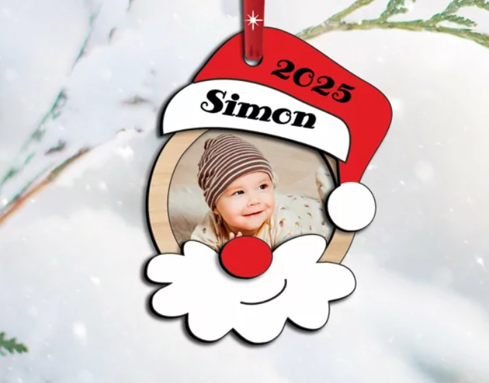 Baby picture on Santa's ornament